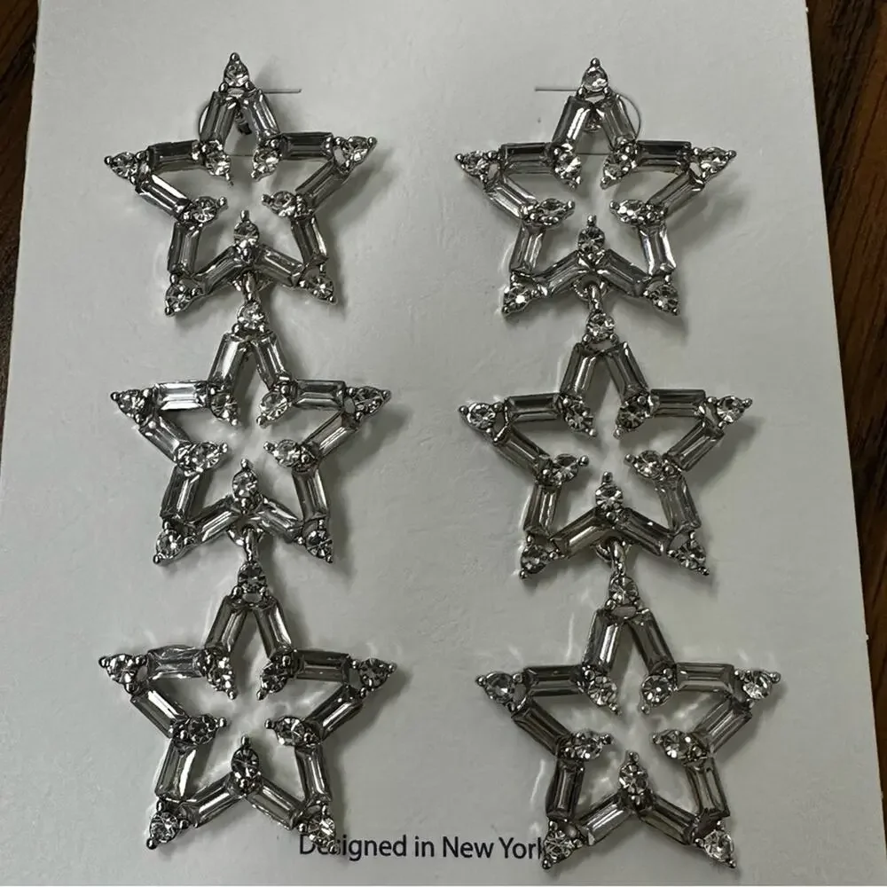 Ruff-Skch Silver Star Earrings - Picture 5 of 6